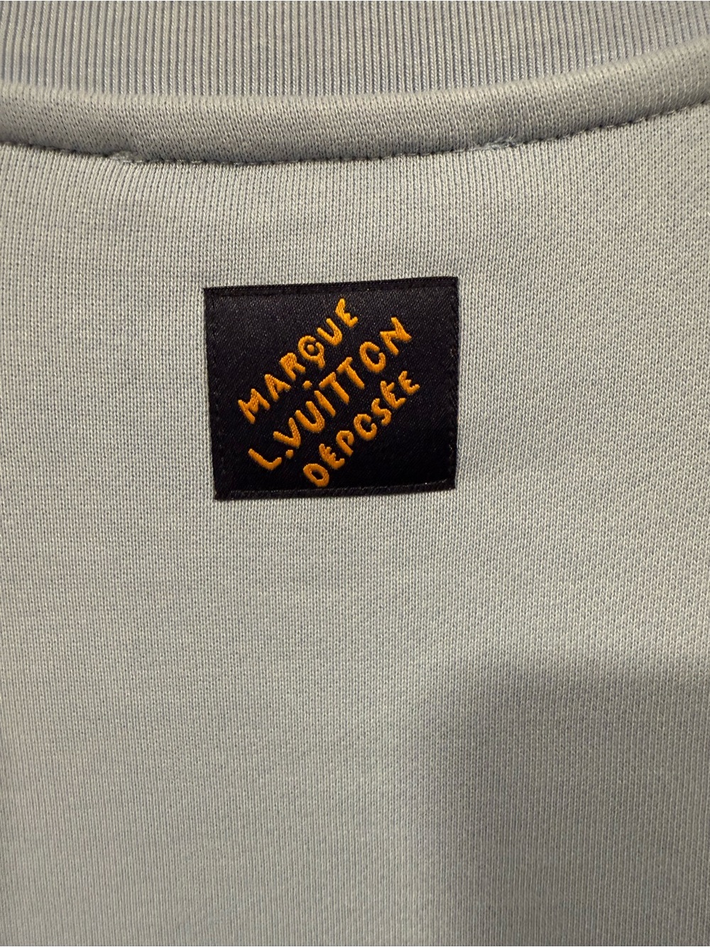 Louis Vuitton Light Blue Script Logo mens Crewneck Sweatshirt image 6